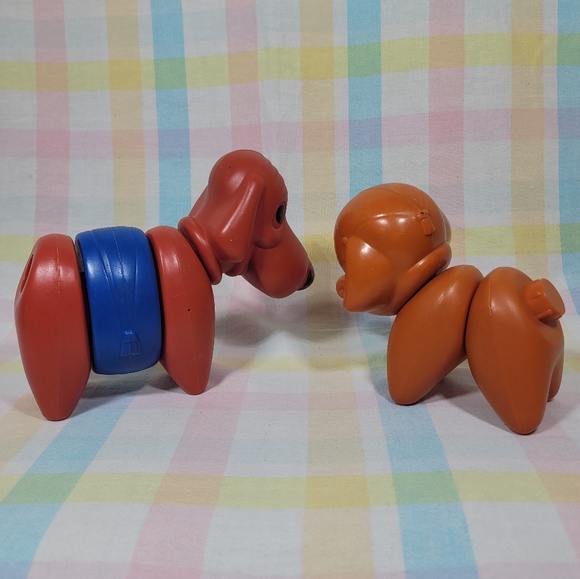 Vintage Tupperware toys Zoo It Yourself incomplete dog and elephant plastic pet - Picture 2 of 6